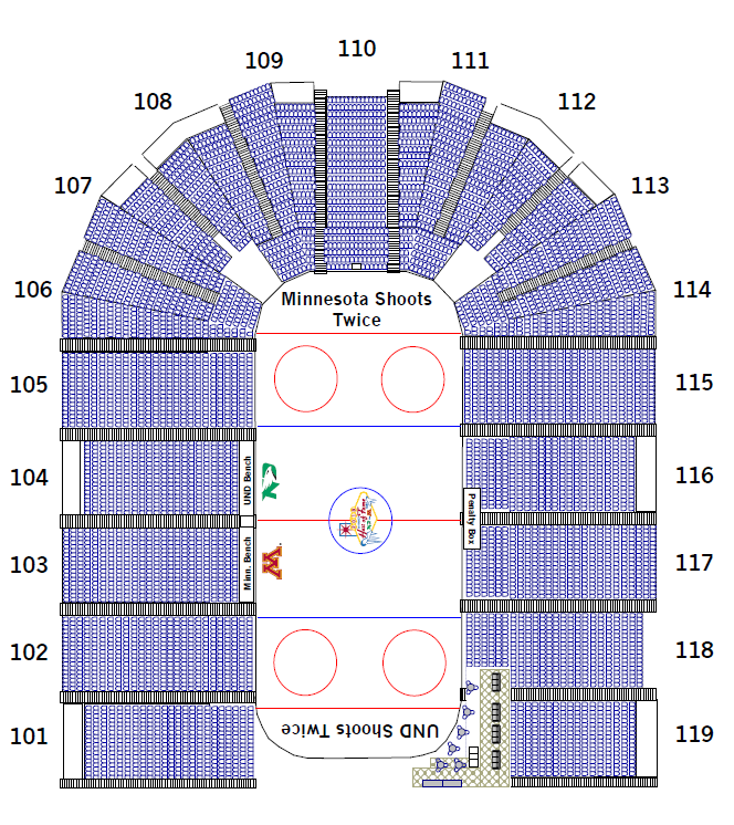 Orleans Arena Detailed Seating Chart