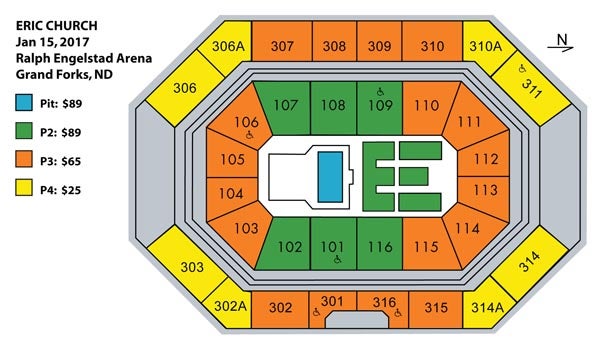 Betty Engelstad Arena Seating Chart