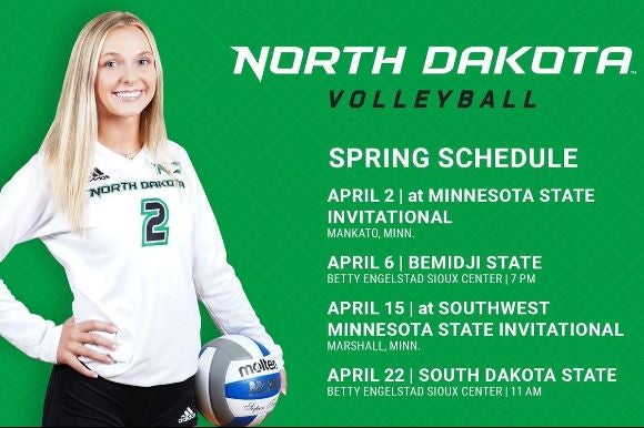 UND Volleyball Announces Spring Schedule